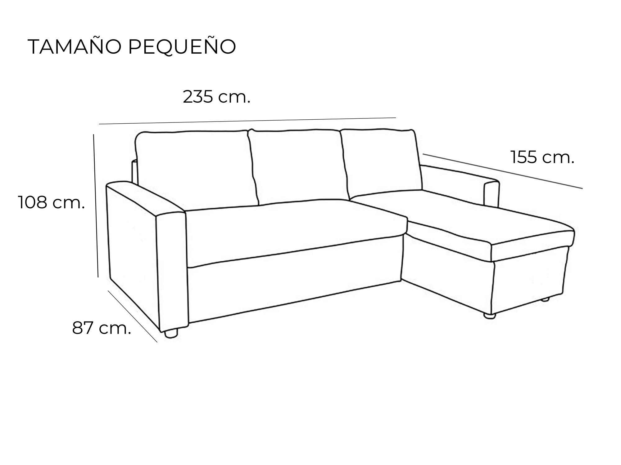 Chaiselongue con patas altas moderno oferta huelva